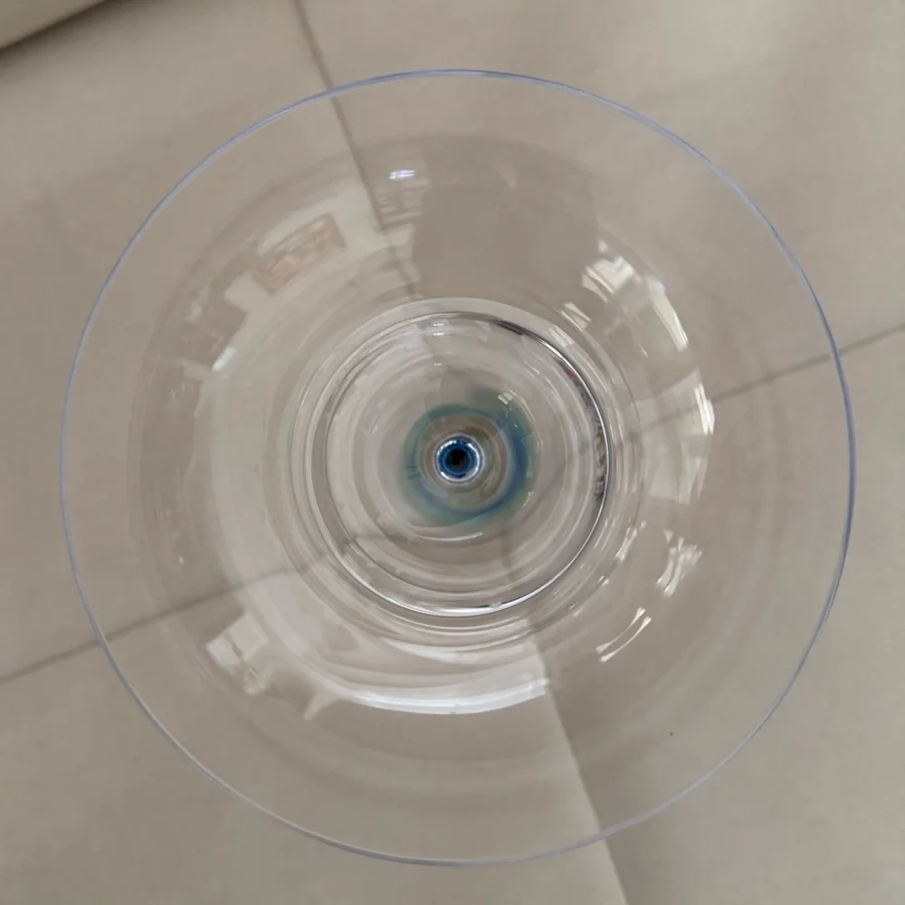 Crate and Barrel CAPRICE multicolor stem margarita glass. (1) Like new 6 3/4 H